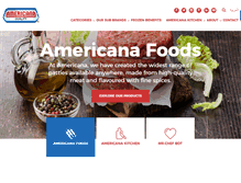 Tablet Screenshot of americanafoods.com